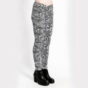 Tripp NYC Black and White Zebra Skinny Jeans